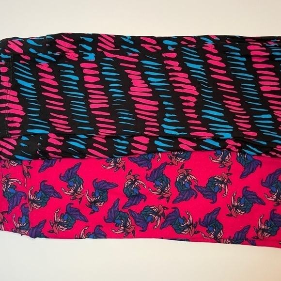 2 Pairs LLR LuLaRoe Buttery Soft Leggings TC 12 14 16 22 large xl - Picture 1 of 2